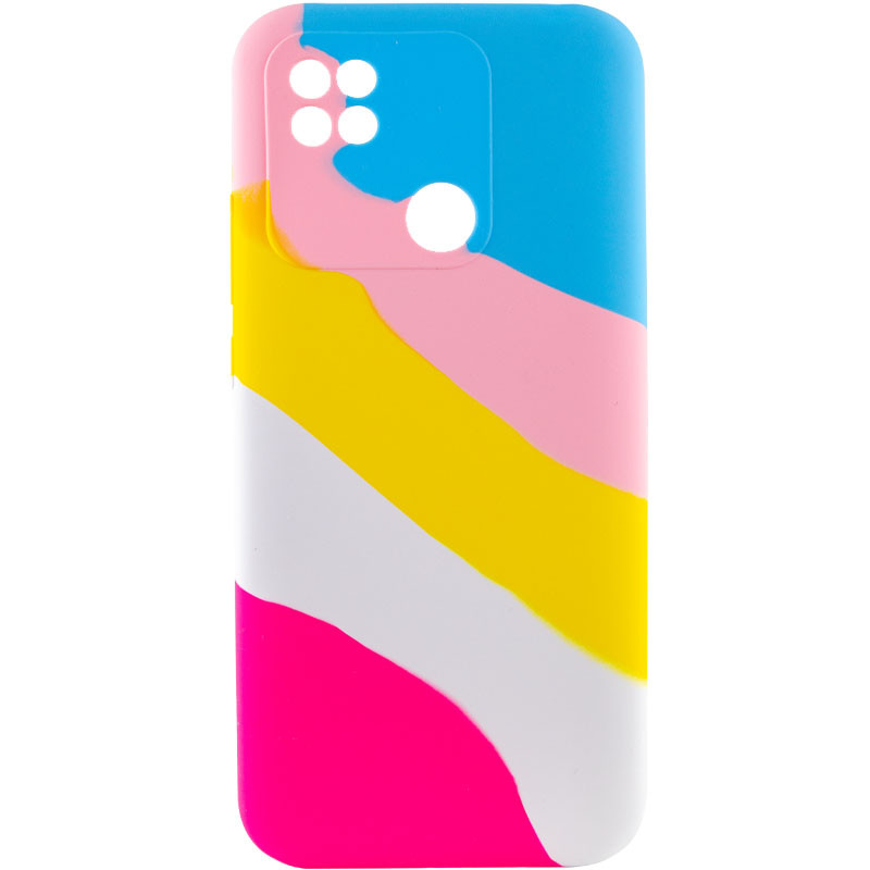 

Чохол Silicone Cover Full Rainbow without logo для Xiaomi Redmi 10A (Блакитний / Фуксия)