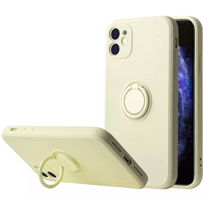 

Чехол TPU Candy Ring Full Camera для Apple iPhone 12 (6.1") Бежевый / Antigue White (170890)