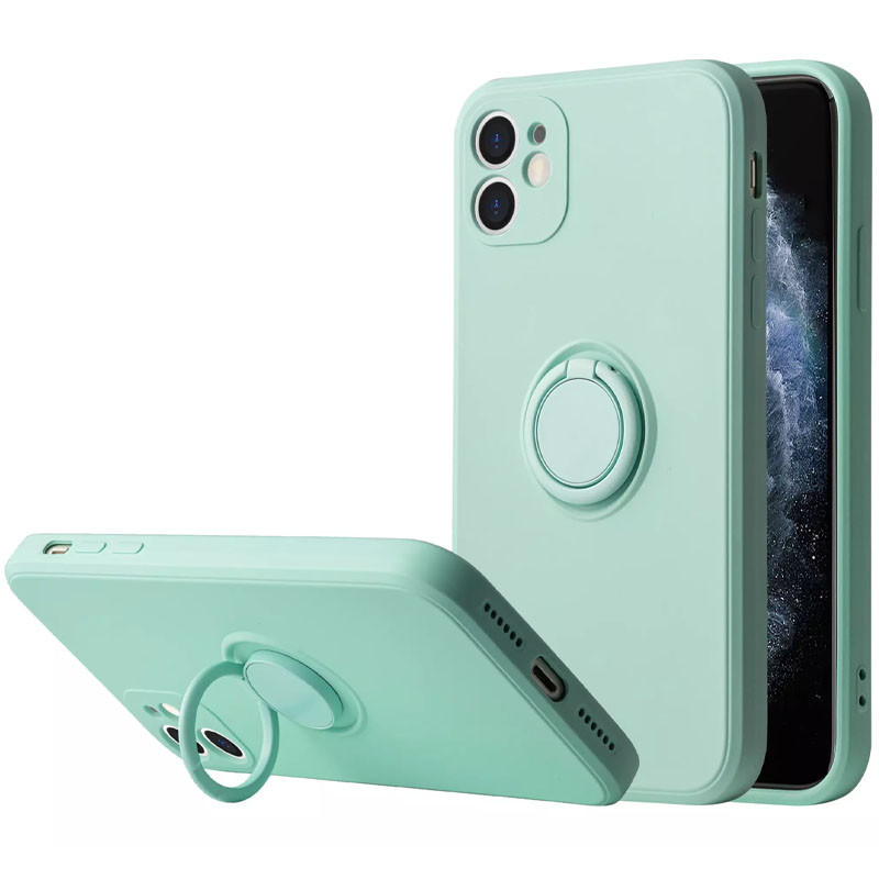 

Чехол TPU Candy Ring Full Camera для Apple iPhone 12 (6.1") Бирюзовый / Ice Blue (170891)