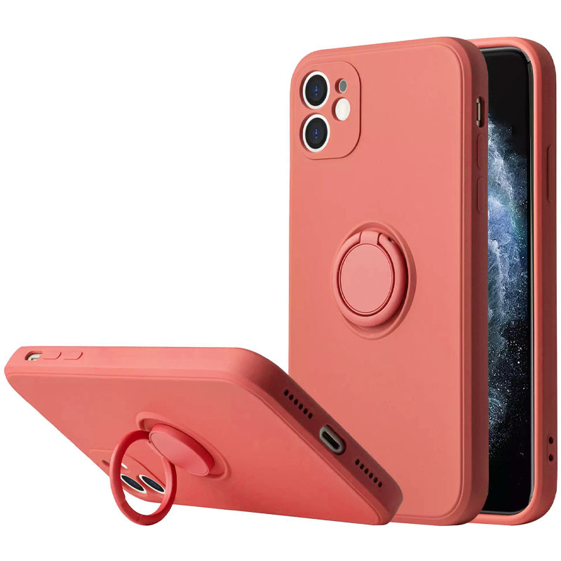 

Чохол TPU Candy Ring Full Camera для Apple iPhone 12 (6.1'') (Червоний / Camellia)