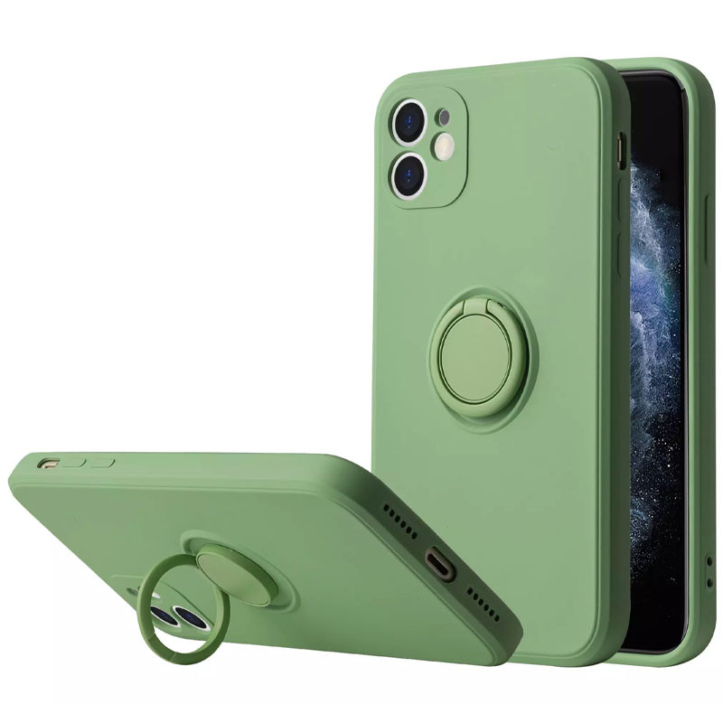 

Чехол TPU Candy Ring Full Camera для Apple iPhone 12 (6.1") Мятный / Mint (170897)