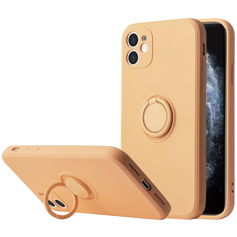

Чохол TPU Candy Ring Full Camera для Apple iPhone 12 (6.1'') (Помаранчевий / Coral)