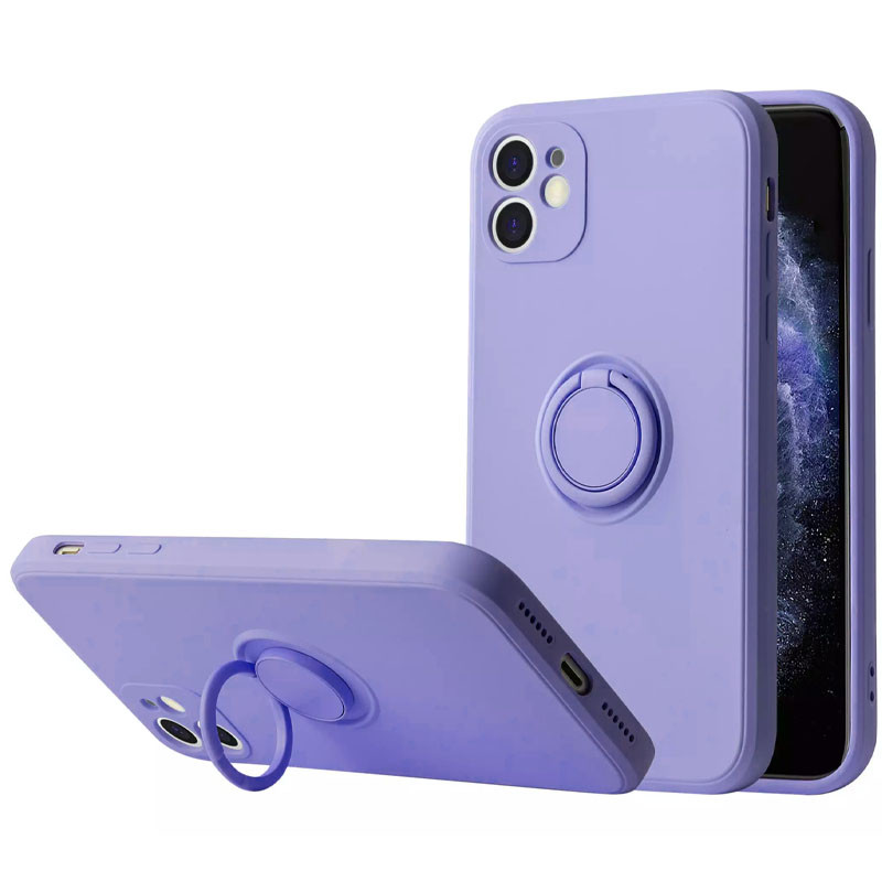 

Чехол TPU Candy Ring Full Camera для Apple iPhone 12 (6.1") Сиреневый / Dasheen (170902)