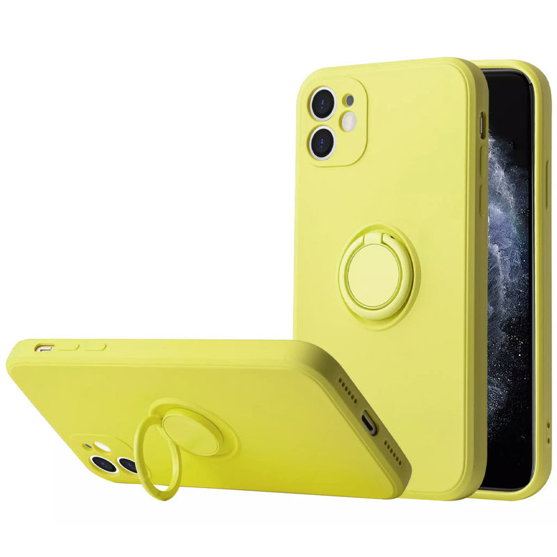 

Чехол TPU Candy Ring Full Camera для Apple iPhone 12 (6.1") Желтый / Yellow (170892)