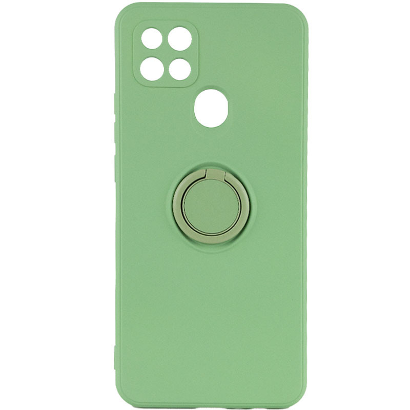

Чохол TPU Candy Ring Full Camera для Oppo A15s / A15 (М'ятний / Mint)