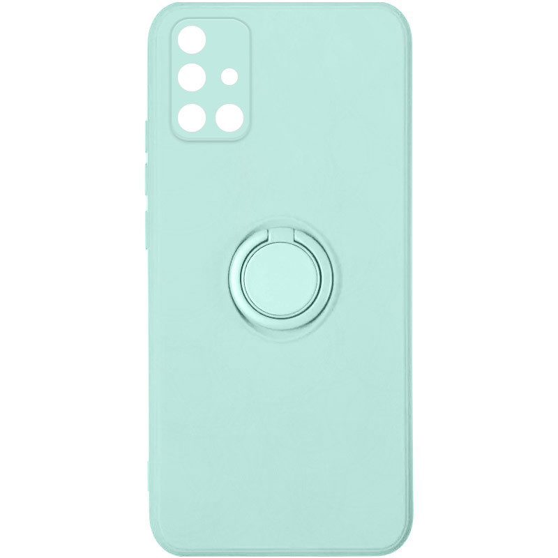 

Чехол TPU Candy Ring Full Camera для Samsung Galaxy A71 Бирюзовый / Ice Blue (170865)