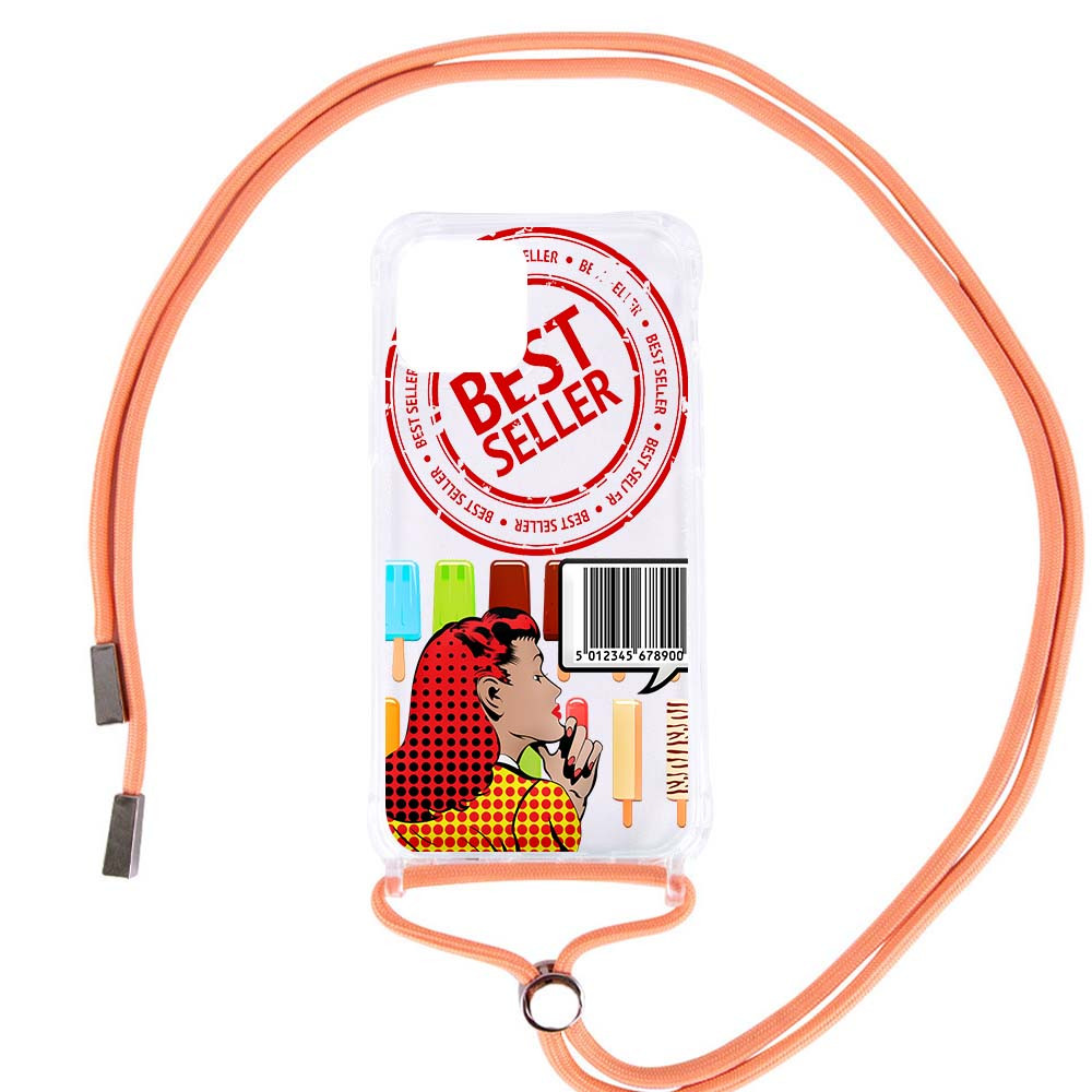 

Чехол TPU Crossbody Street Style для Apple iPhone 11 Pro (5.8") Ice cream / Персиковый (191322)