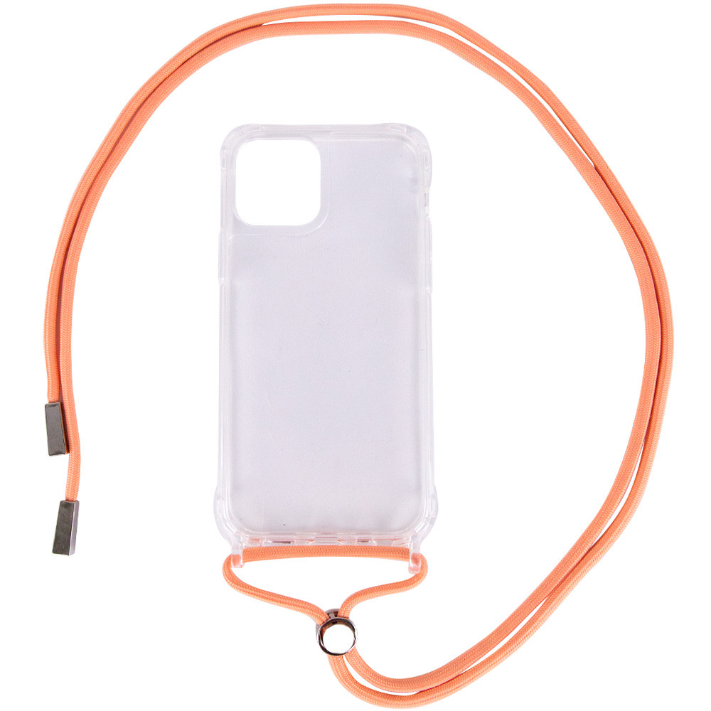 

Чохол TPU Crossbody Transparent для Apple iPhone 12 mini (Персиковий)