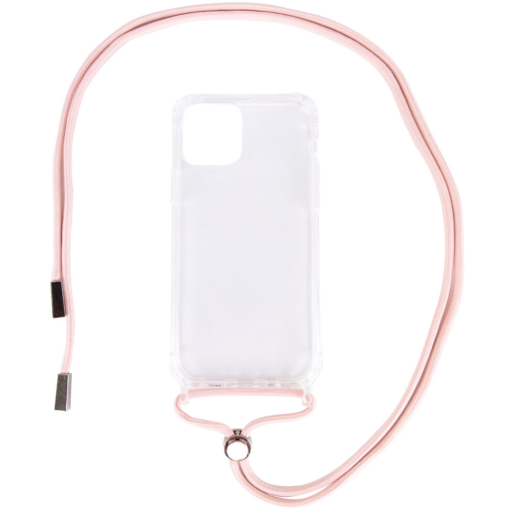 

Чохол TPU Crossbody Transparent для Apple iPhone 12 mini (Пудровий)