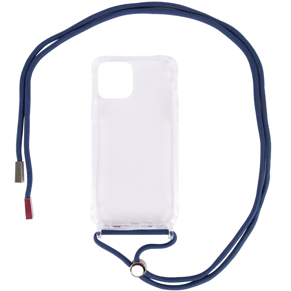 

Чохол TPU Crossbody Transparent для Apple iPhone 12 mini (Синій)