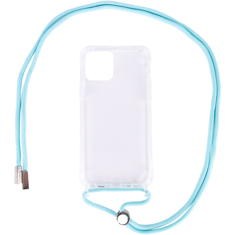 

Чехол TPU Crossbody Transparent для Apple iPhone 12 (6.1'') Бирюзовый (159945)