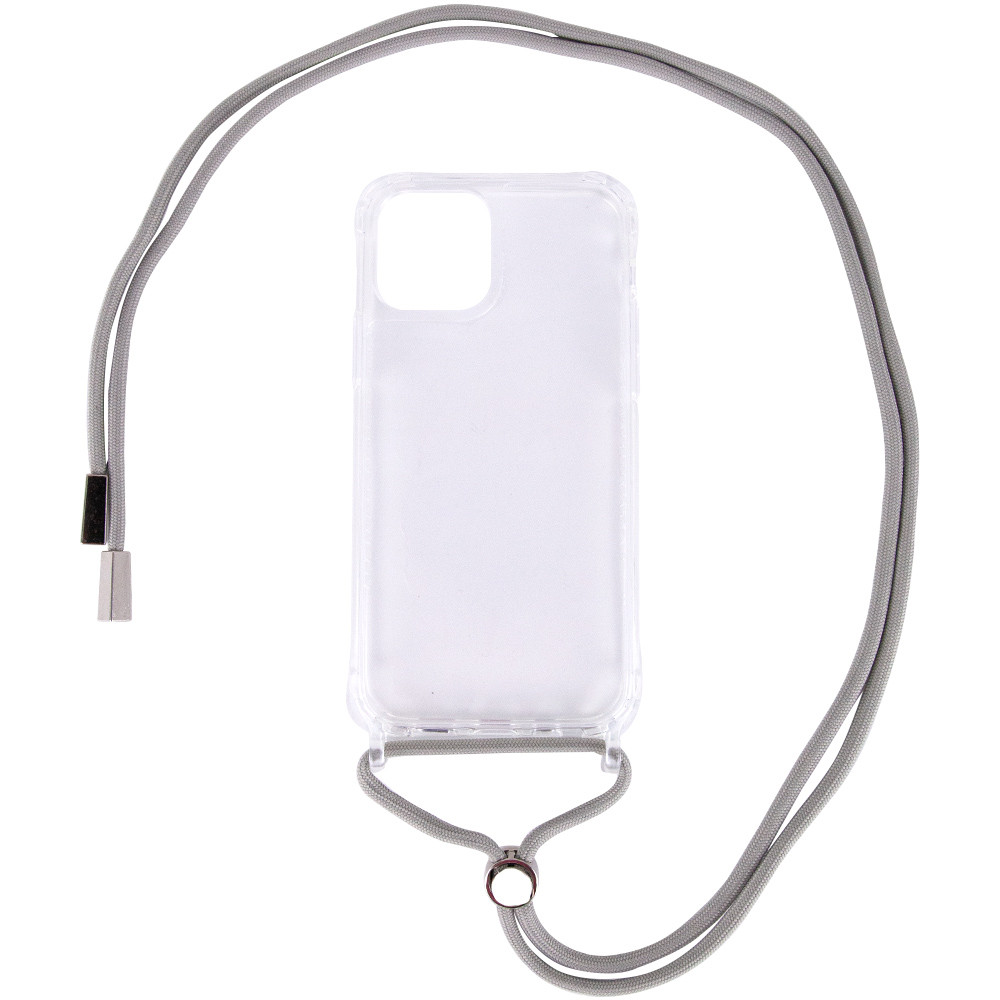 

Чохол TPU Crossbody Transparent для Apple iPhone 12 Pro (6.1'') (Сірий)