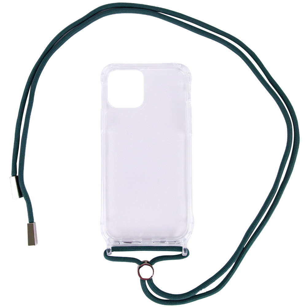 

Чохол TPU Crossbody Transparent для Apple iPhone 12 Pro (6.1'') (Зелений / Forest green)