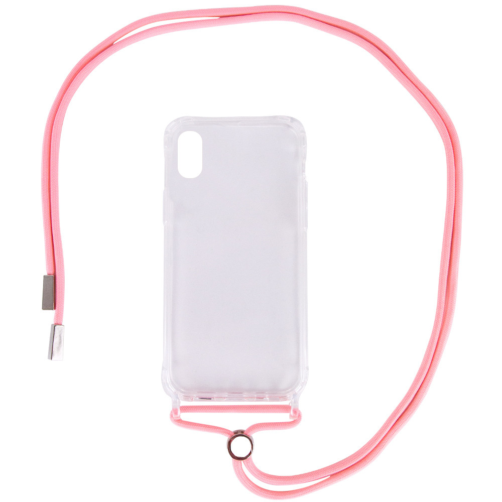 

Чехол TPU Crossbody Transparent для Apple iPhone X / XS (5.8") Розовый (160109)