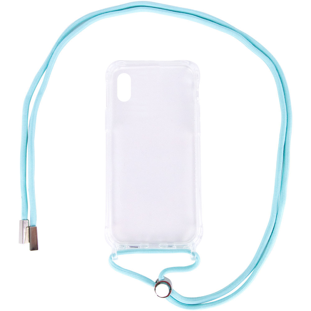 

Чехол TPU Crossbody Transparent для Apple iPhone XR (6.1") Бирюзовый (160047)