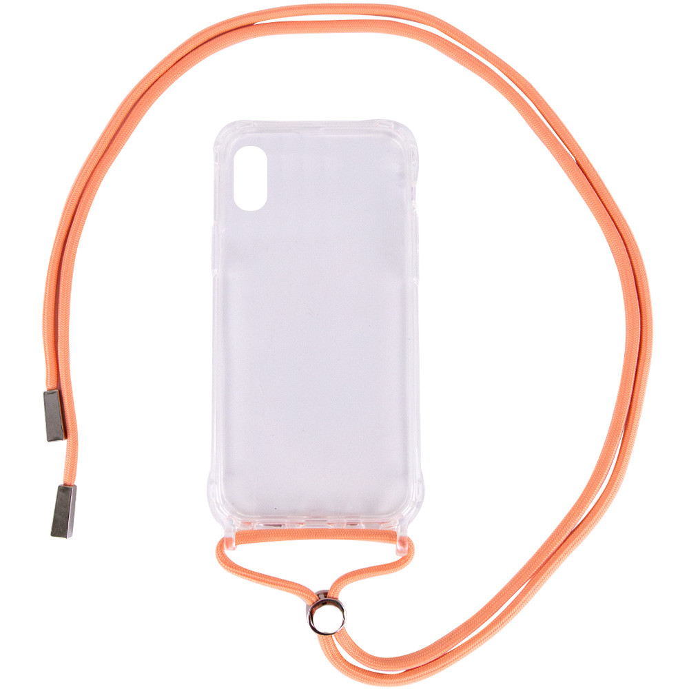 

Чехол TPU Crossbody Transparent для Apple iPhone XR (6.1") Персиковый (160056)