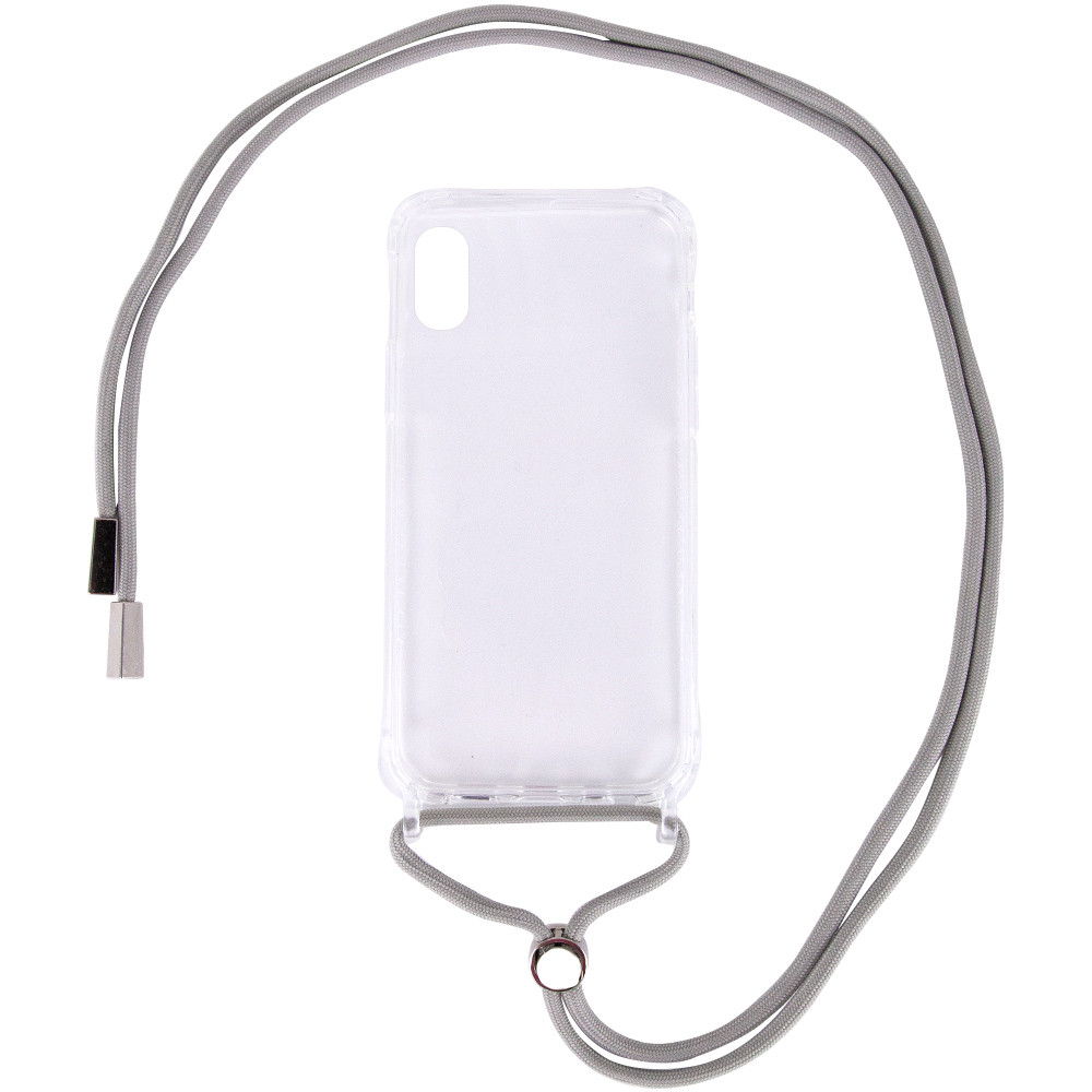

Чехол TPU Crossbody Transparent для Apple iPhone XR (6.1") Серый (160059)