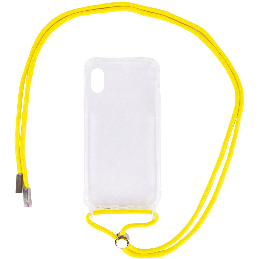 

Чохол TPU Crossbody Transparent для Apple iPhone XS Max (6.5") (Жовтий)