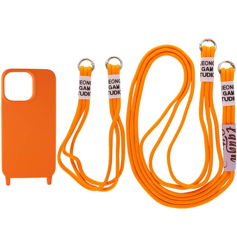 

Чохол TPU two straps California для Apple iPhone 13 (6.1") (Помаранчевий)