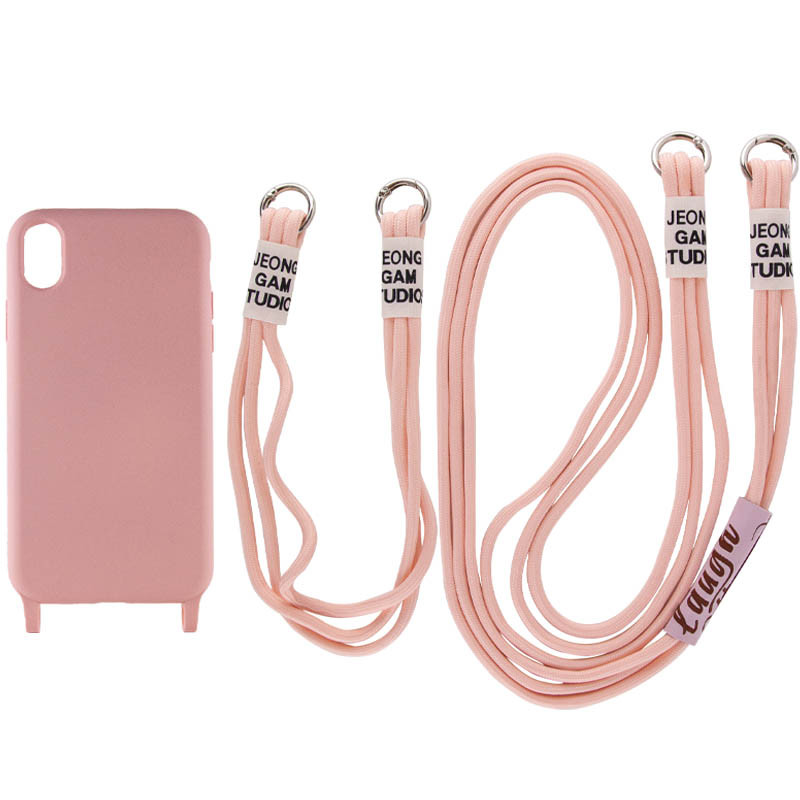 

Чохол TPU two straps California для Apple iPhone XR (6.1") (Рожевий / Pink Sand)