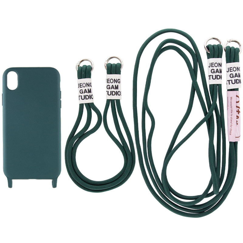 

Чохол TPU two straps California для Apple iPhone XR (6.1") (Зелений / Forest green)