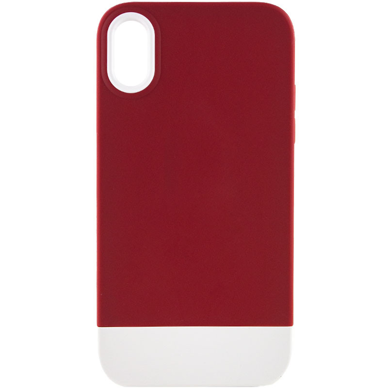 

Чохол TPU+PC Bichromatic для Apple iPhone XR (6.1") (Wine / White)