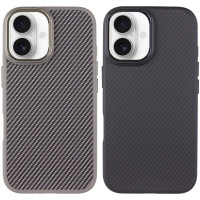 Чехол TPU+PC Carbon with MagSafe для Apple iPhone 16 (6.1")