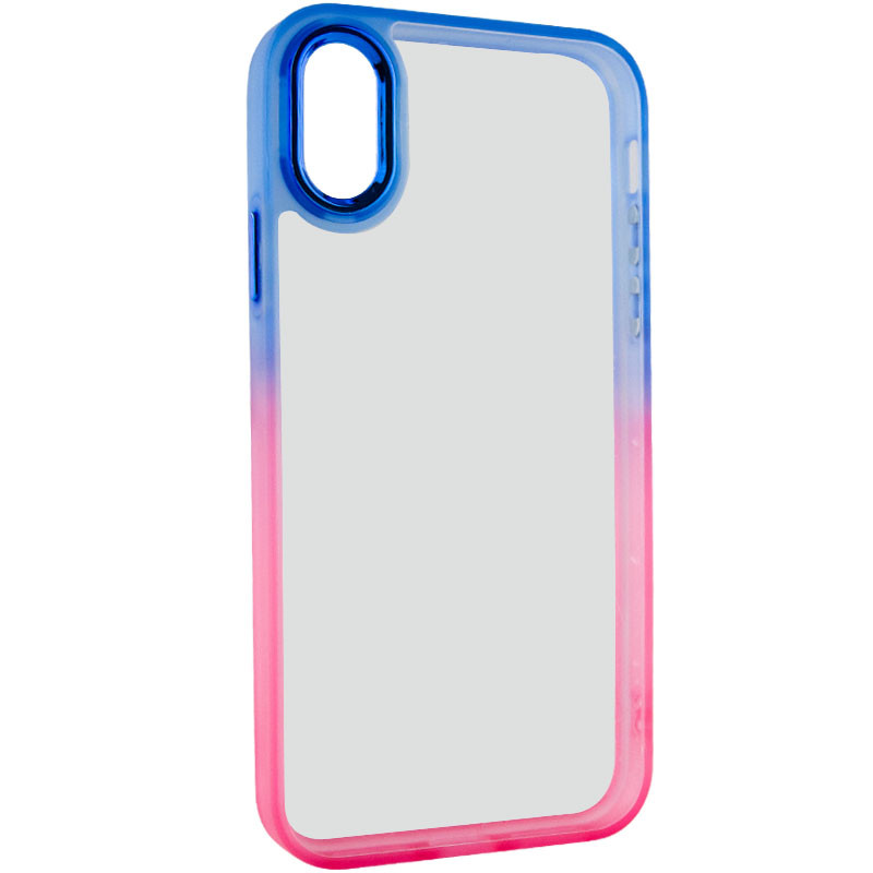 

Чехол TPU+PC Fresh sip series для Apple iPhone X / XS (5.8") Розовый / Синий (217759)