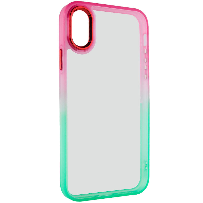 

Чохол TPU+PC Fresh sip series для Apple iPhone 11 (6.1") (Салатовий / рожевий)