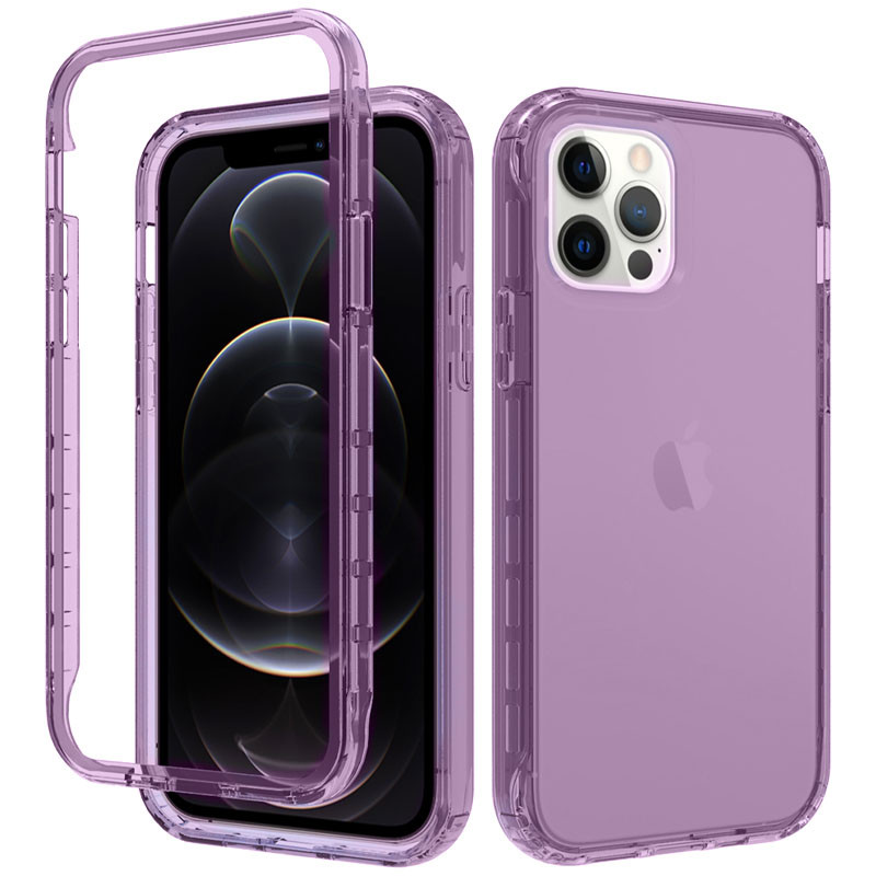 

Чохол TPU + PC Full Body з захистом 360 для Apple iPhone 12 Pro Max (Фіолетовий)