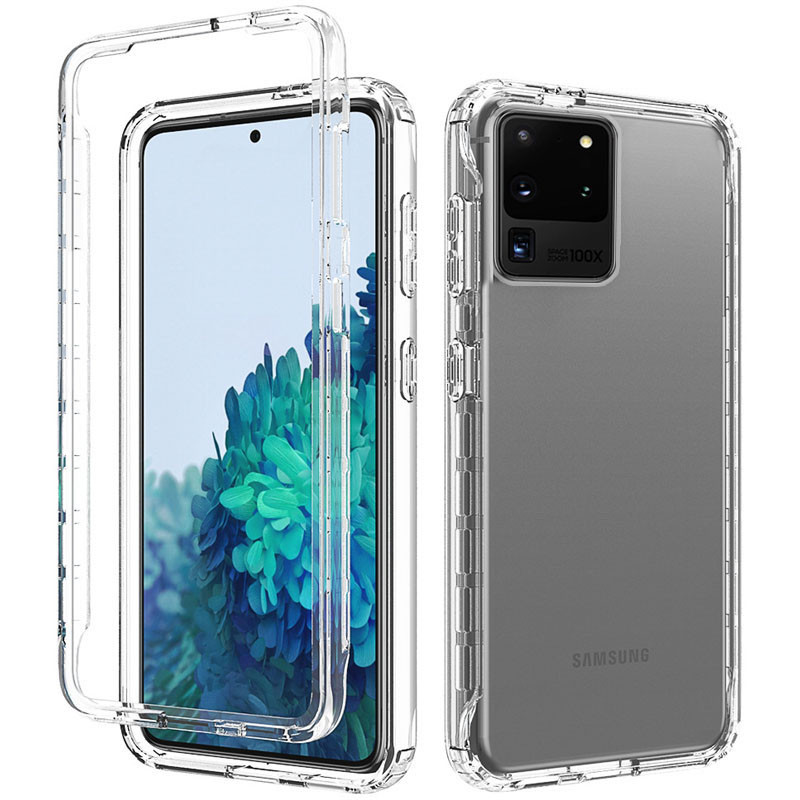 

Чохол TPU + PC Full Body з захистом 360 для Samsung Galaxy S20 Ultra (Прозорий)