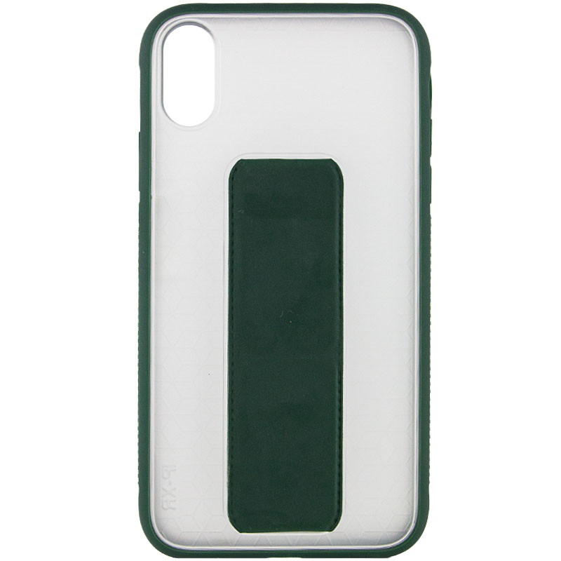 

Чохол TPU+PC Hand holder для Apple iPhone XR (6.1") (Dark green)