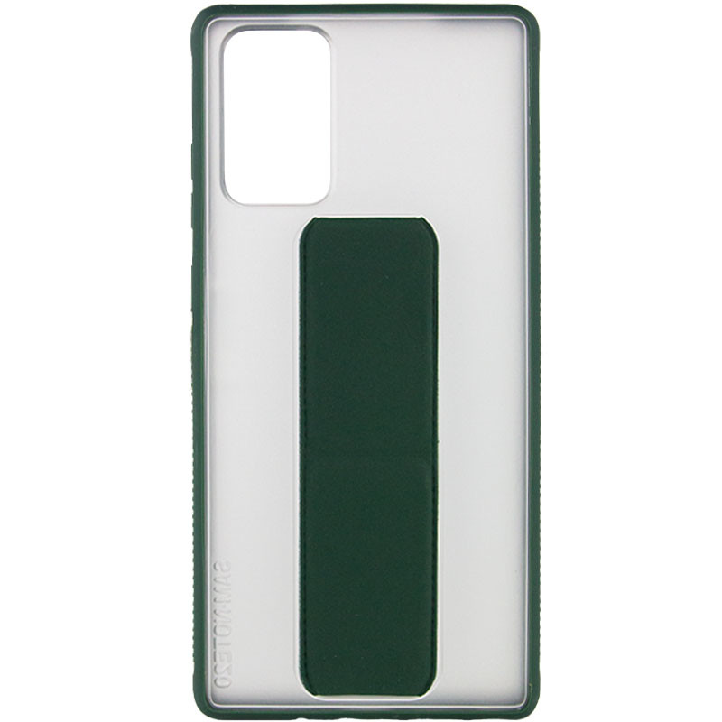 

Чехол TPU+PC Hand holder для Samsung Galaxy Note 20 Dark green (156716)