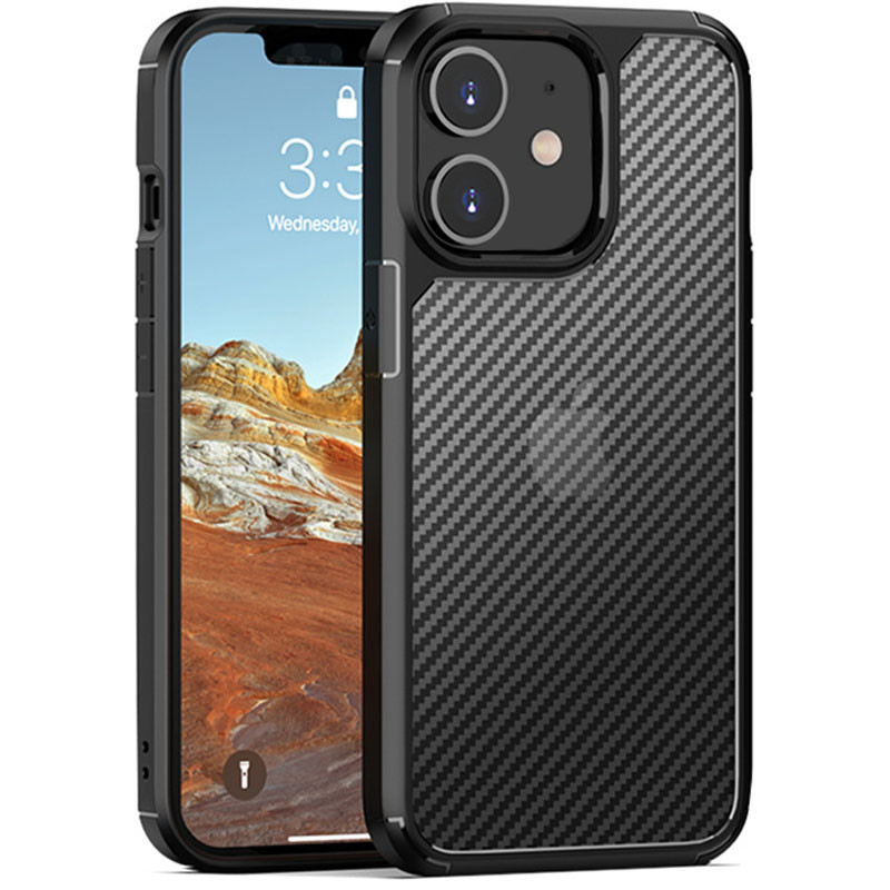 

Чехол TPU+PC Matte Carbon для Apple iPhone 11 (6.1") Черный (203016)