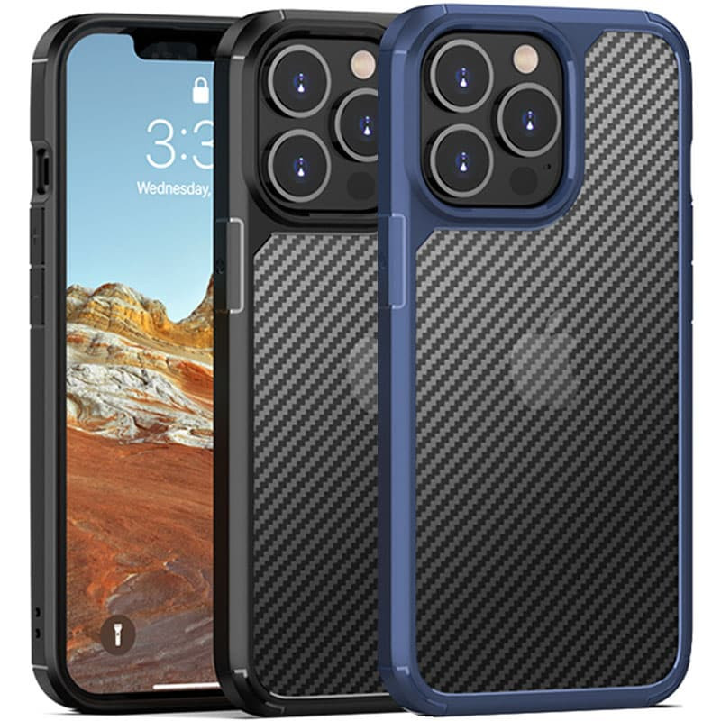 

Чехол TPU+PC Matte Carbon для Apple iPhone 13 Pro (6.1") (203032)