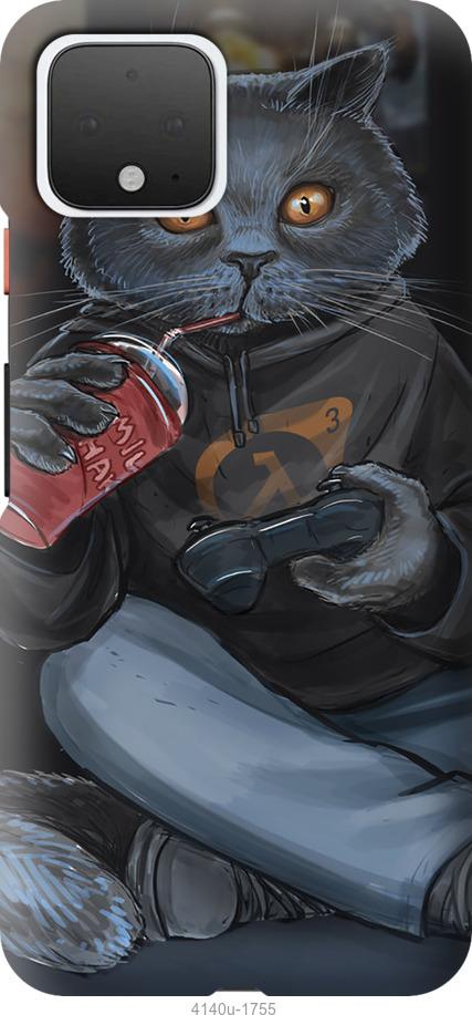 

Чехол на Google Pixel 4 gamer cat