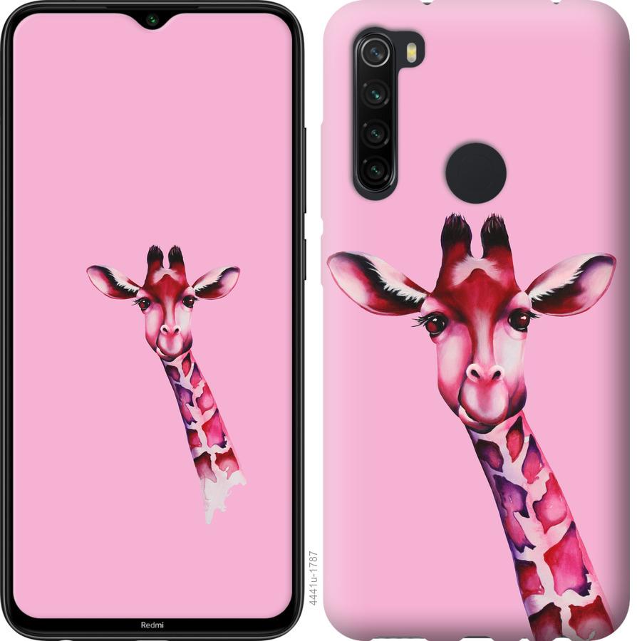 Чехол на Samsung Galaxy A21 Розовая жирафа