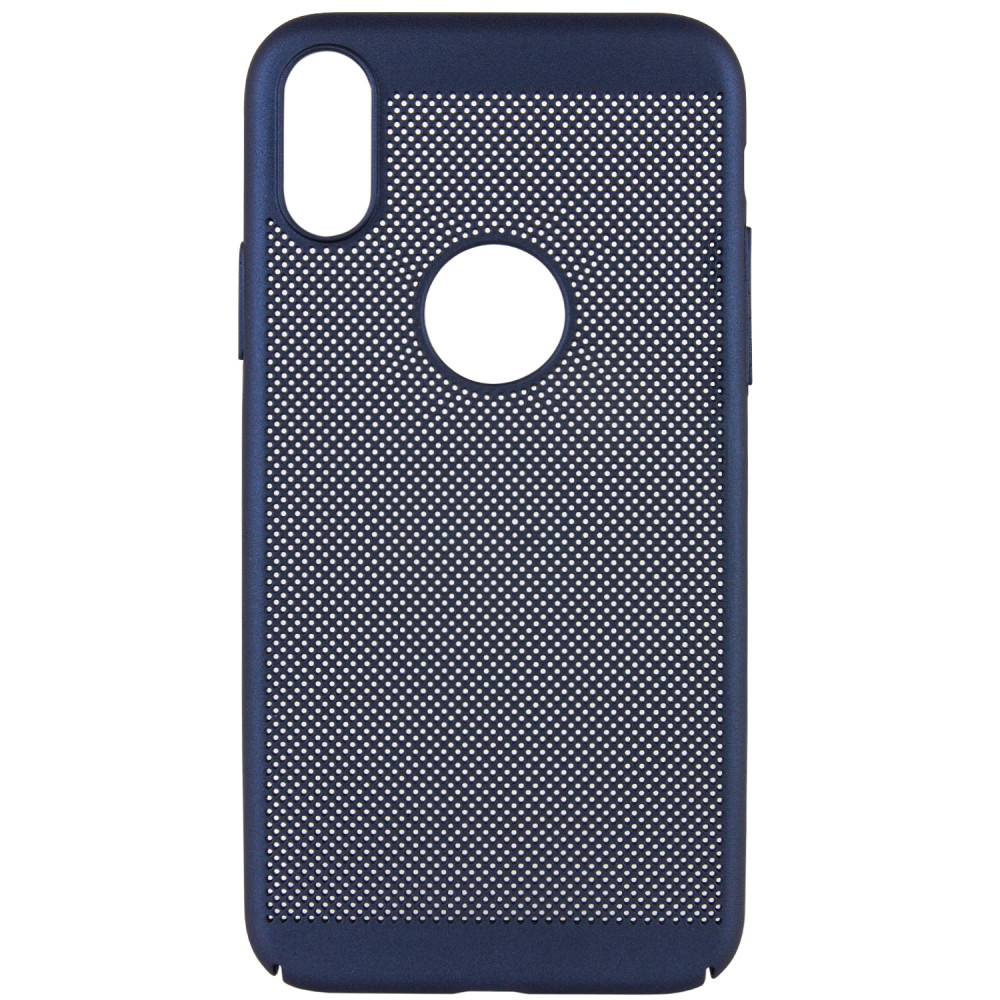 

Ультратонкий дышащий чехол Grid case для iPhone X (5.8") / XS (5.8") Темно-синий (103101)
