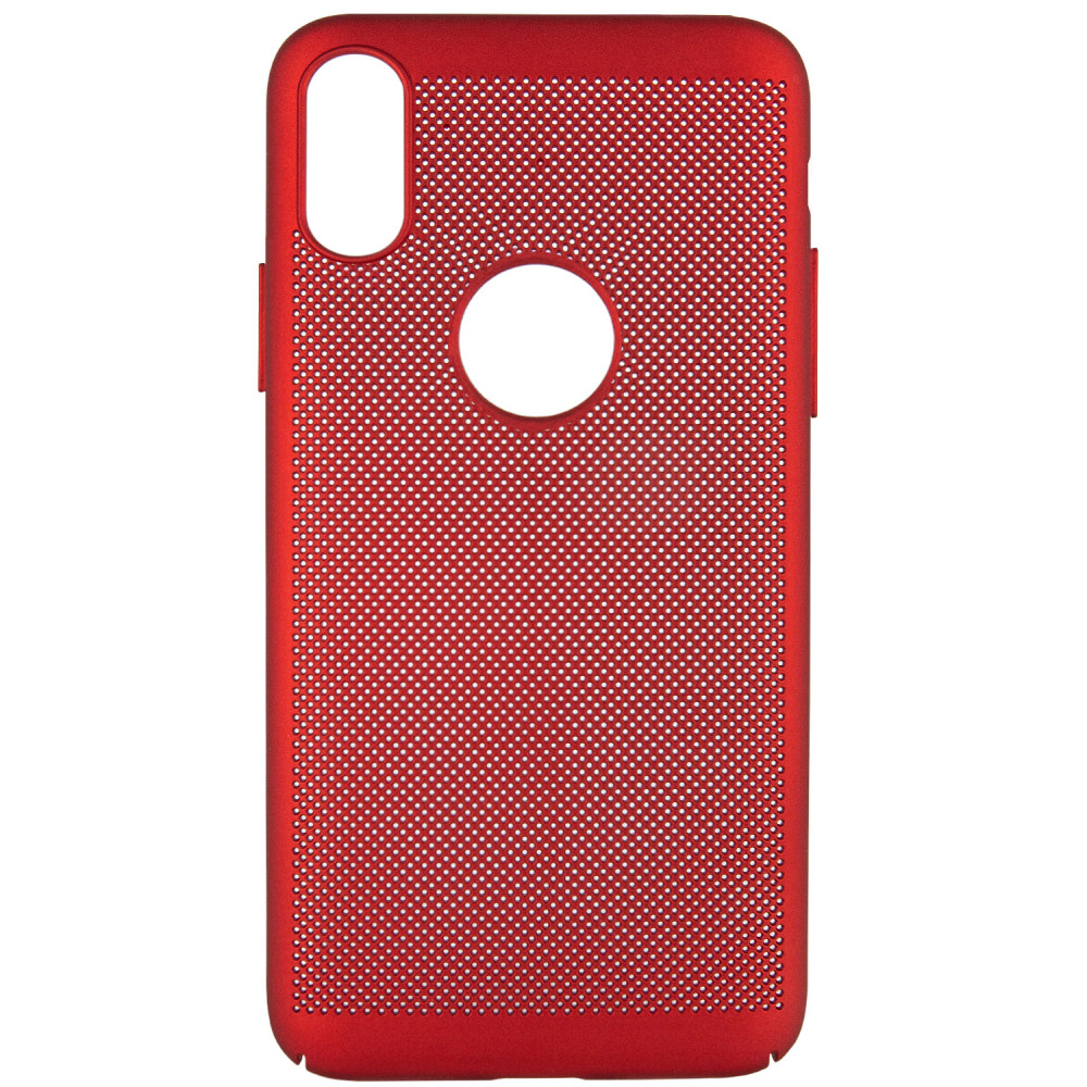 

Ультратонкий дышащий чехол Grid case для Apple iPhone XS Max (6.5") Красный (103104)
