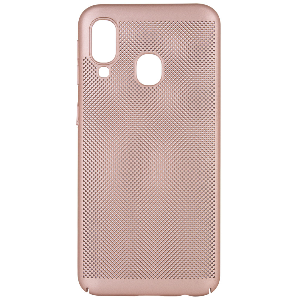 

Ультратонкий дышащий чехол Grid case для Samsung Galaxy A40 (A405F) Золотой (103123)
