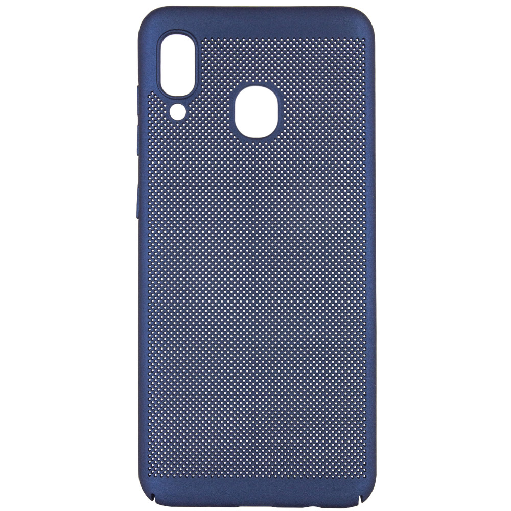 

Ультратонкий дышащий чехол Grid case для Samsung Galaxy A20 / A30 Темно-синий (103142)