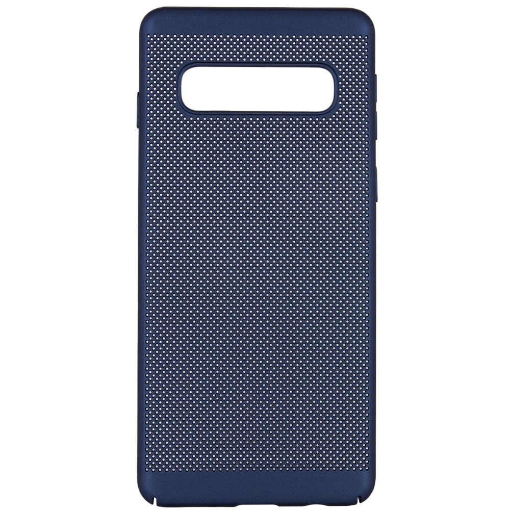 

Ультратонкий дышащий чехол Grid case для Samsung Galaxy S10 Темно-синий (103163)