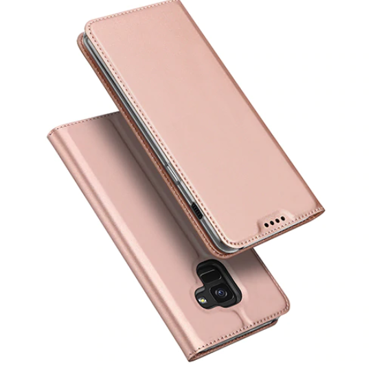 

Чехол-книжка Dux Ducis с карманом для визиток для Samsung A730 Galaxy A8+ (2018) Rose Gold (90317)