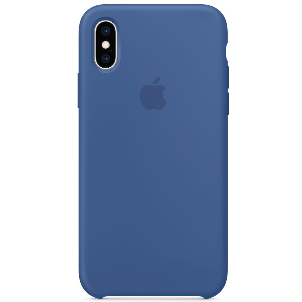 

Чехол Silicone case (AAA) для Apple iPhone X (5.8") Синий / Delft Blue (111869)