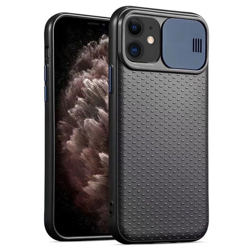 

Чехол Camshield Black TPU со шторкой защищающей камеру для Apple iPhone 11 (6.1") Черный / Синий (134109)