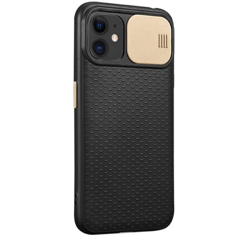 

Чехол Camshield Black TPU со шторкой защищающей камеру для Apple iPhone 11 (6.1") Черный / Золотой (134106)