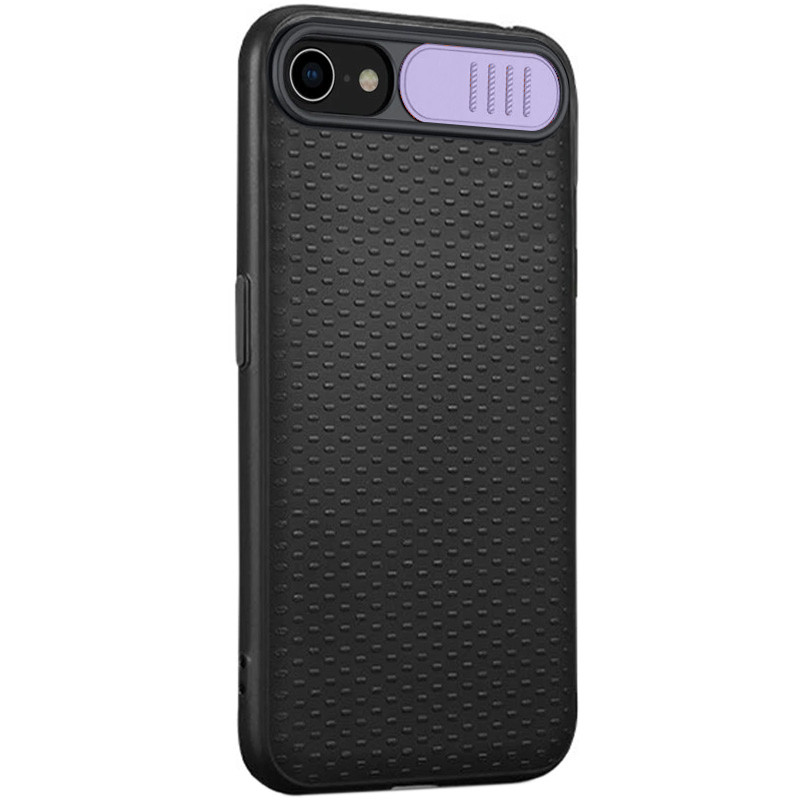 

Чехол Camshield Black TPU со шторкой защищающей камеру для Apple iPhone 7 / 8 (4.7) / SE (2020) Черный / Сиреневый (134101)