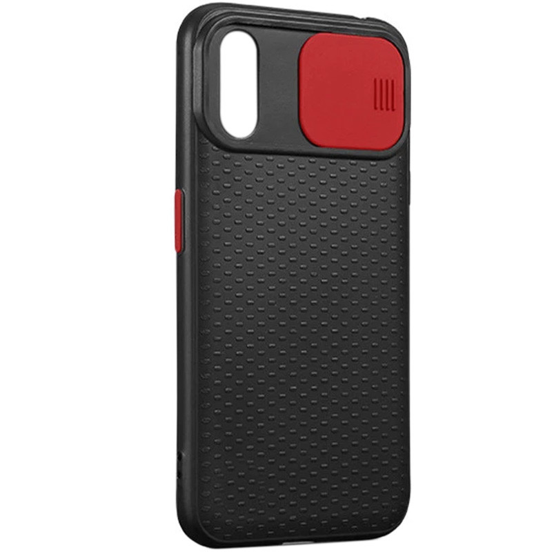 

Чехол Camshield Black TPU со шторкой защищающей камеру для Apple iPhone X / XS (5.8") Черный / Красный (134116)