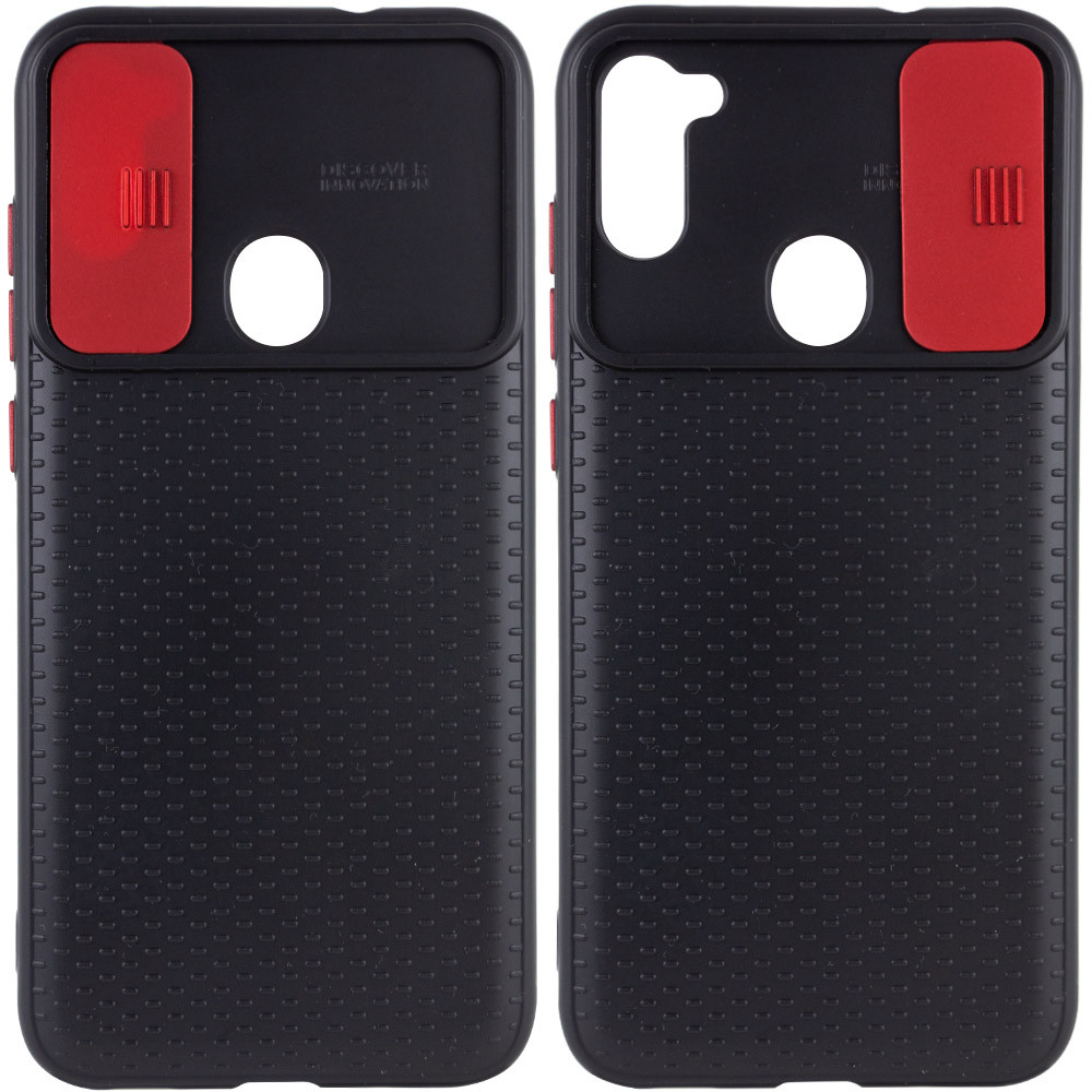

Чехол Camshield Black TPU со шторкой защищающей камеру для Samsung Galaxy A11 / M11 Черный / Красный (142479)