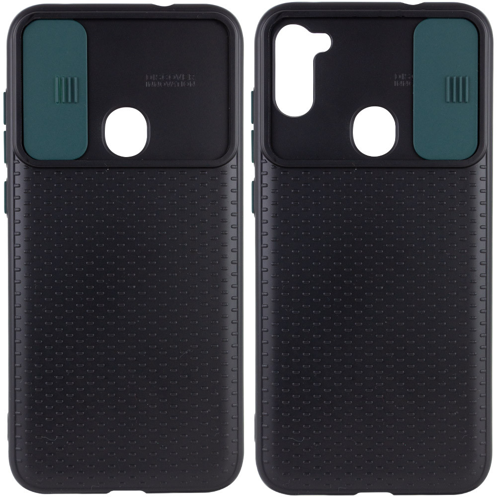 

Чехол Camshield Black TPU со шторкой защищающей камеру для Samsung Galaxy A11 / M11 Черный / Темно-зеленый (142483)